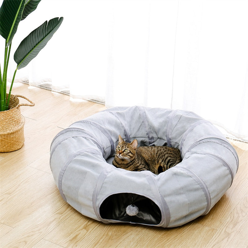 Cat Tunnel Toy Cat Pop Up Bed Collapsible