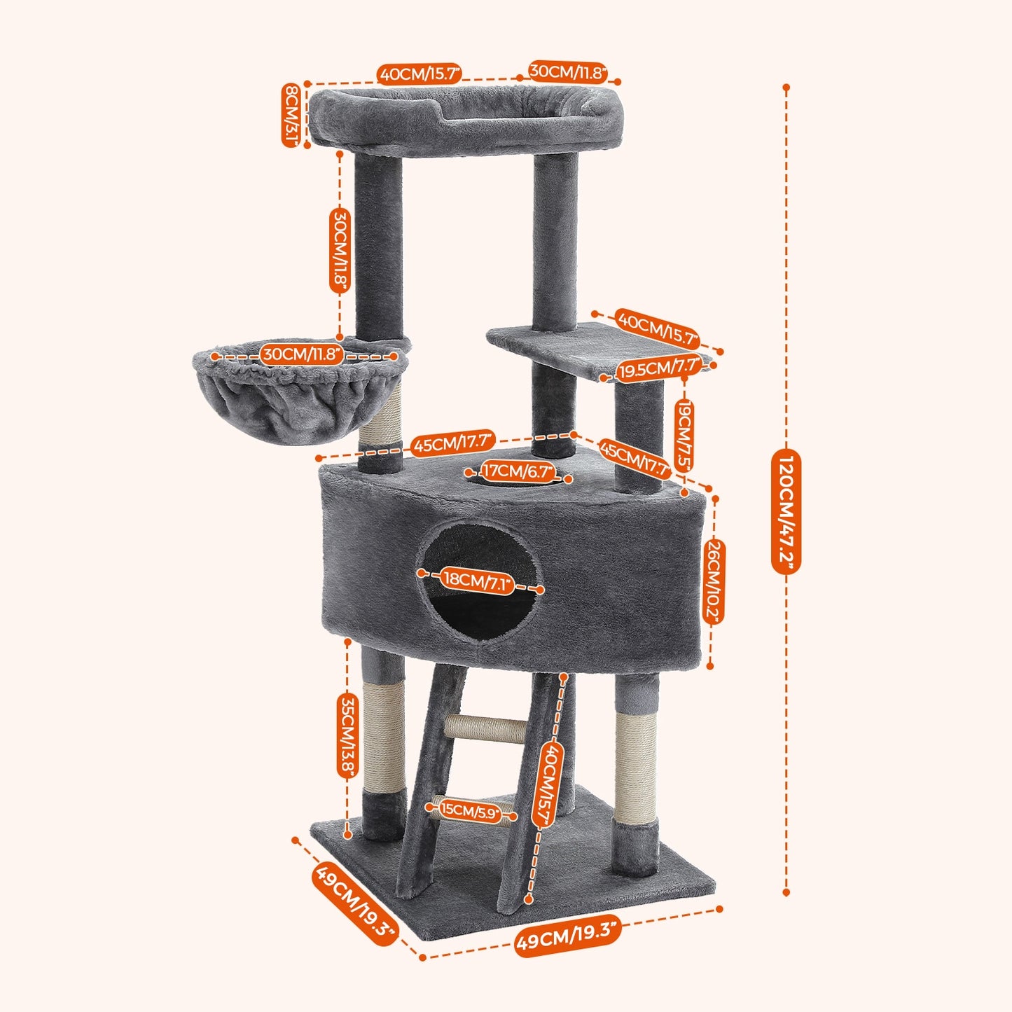 Multi-Level Cat Tree Tower Climb Furniture