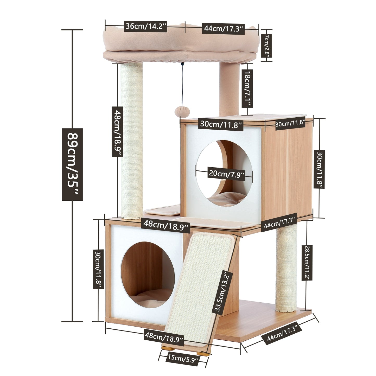 Cat Tree House Condo Indoor Multi-Level Tower