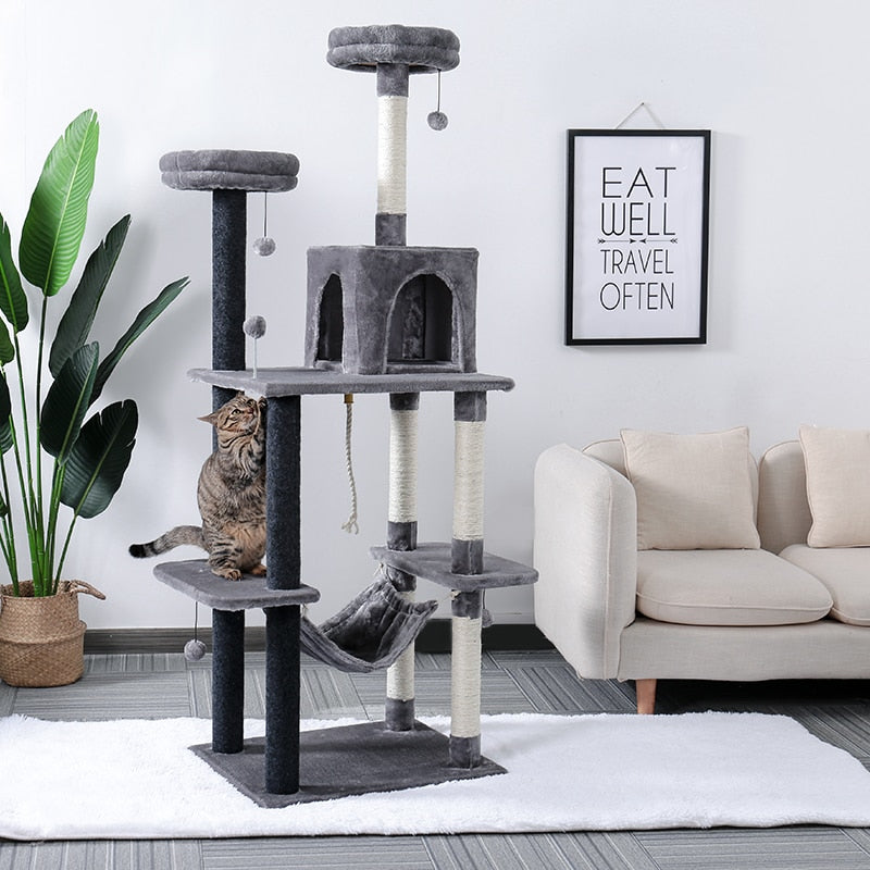 Cat Tree House Condo Indoor Multi-Level Tower