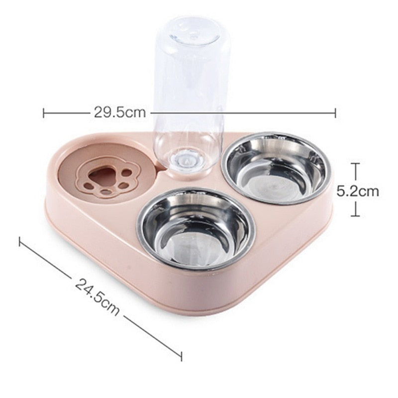 3 in 1 Pet Dog  or Cat Feeder Bowl