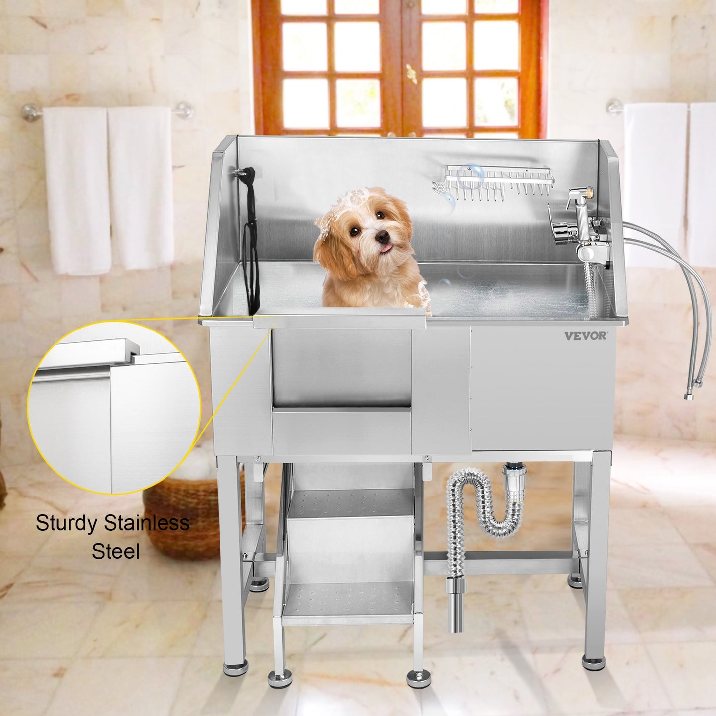 VEVOR 34 Inch Dog Grooming Tub