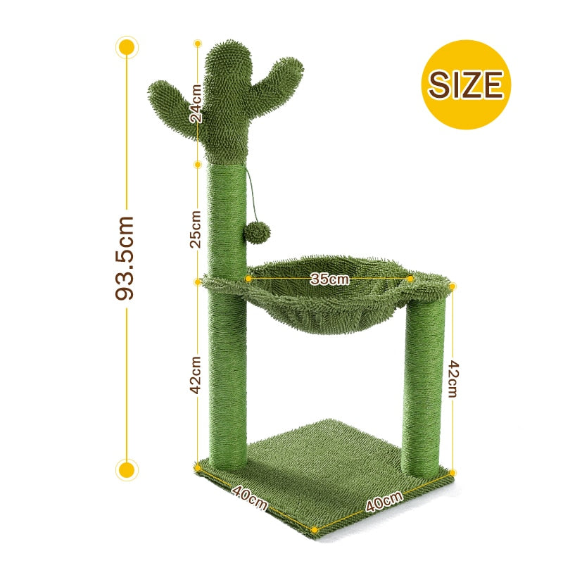 2 Size Cactus Style Cat Tree House