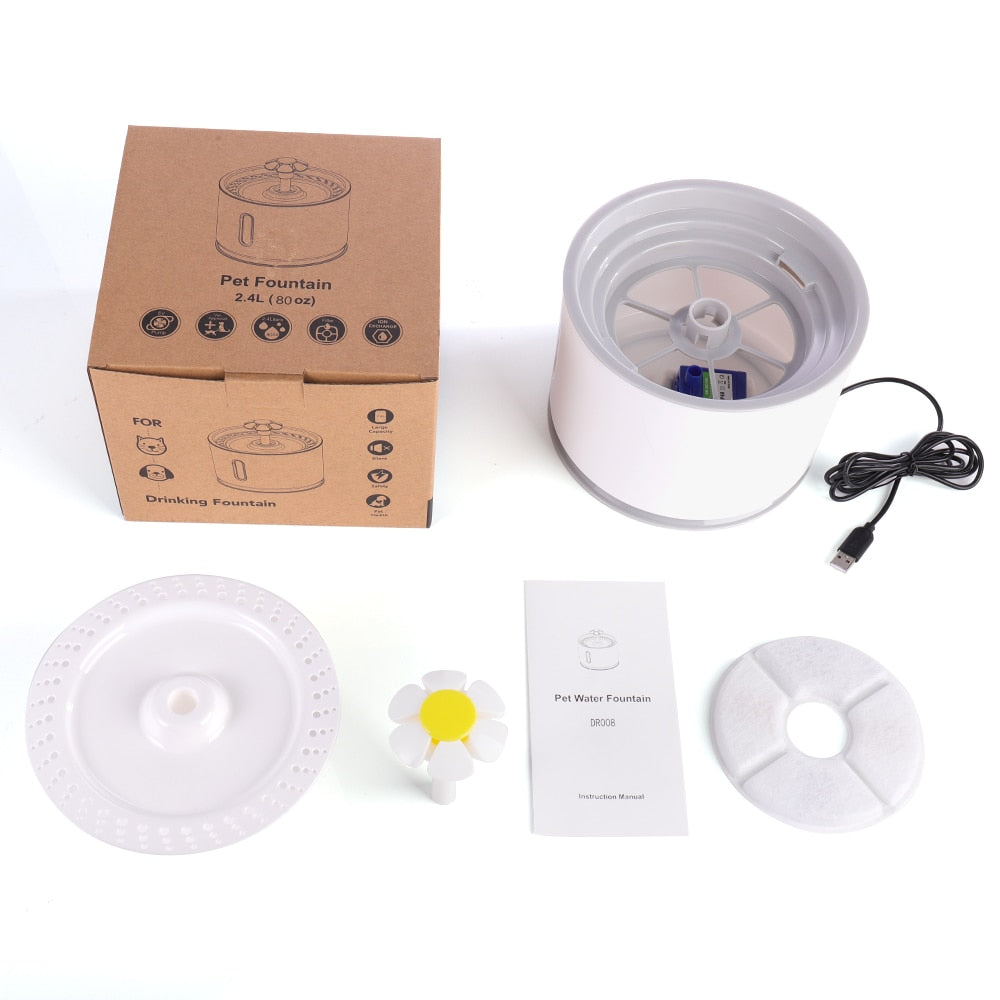 Automatic Pet Water Fountain With LED Lighting