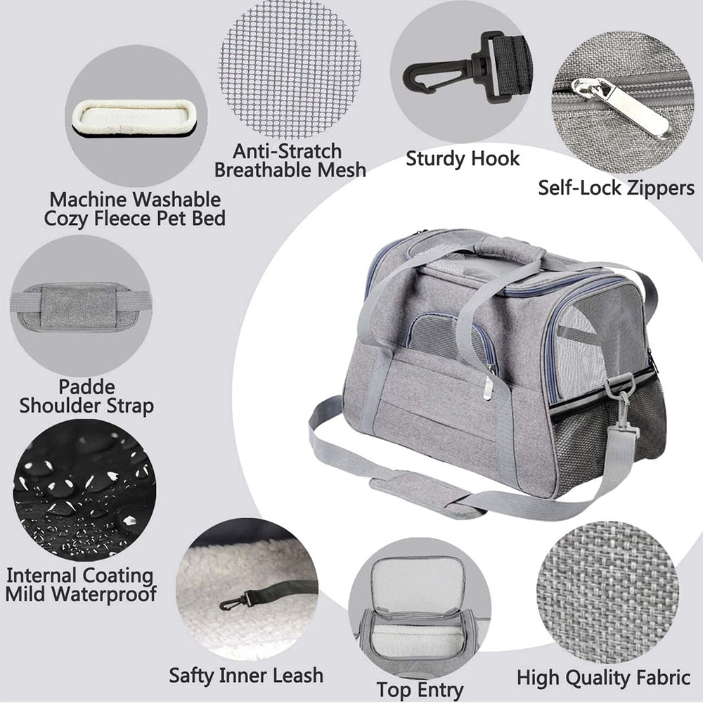 Portable Dog Carrier Bag Airline Approved