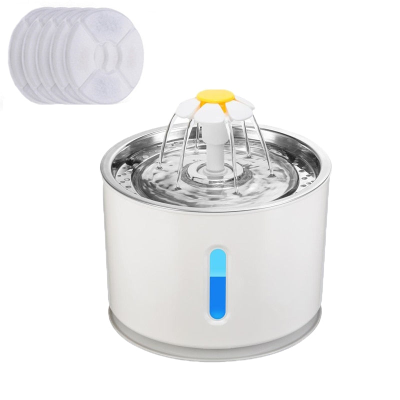 Automatic Pet Water Fountain With LED Lighting