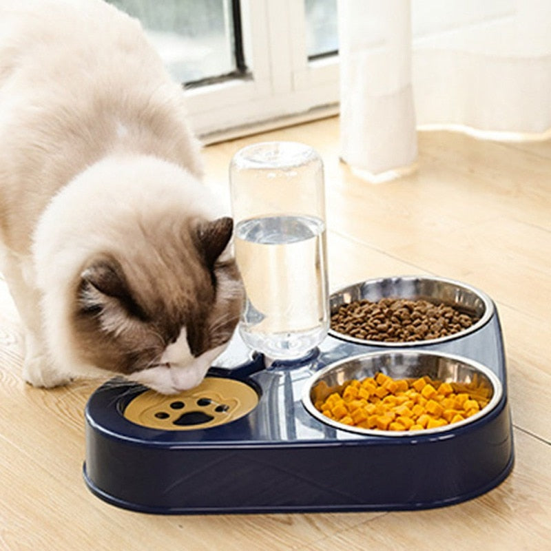 3 in 1 Pet Dog  or Cat Feeder Bowl