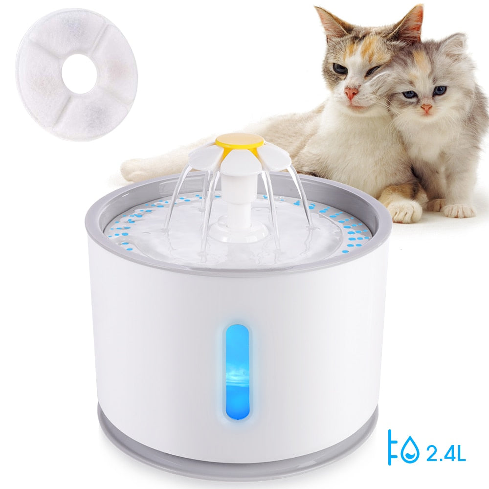 Automatic Pet Water Fountain With LED Lighting