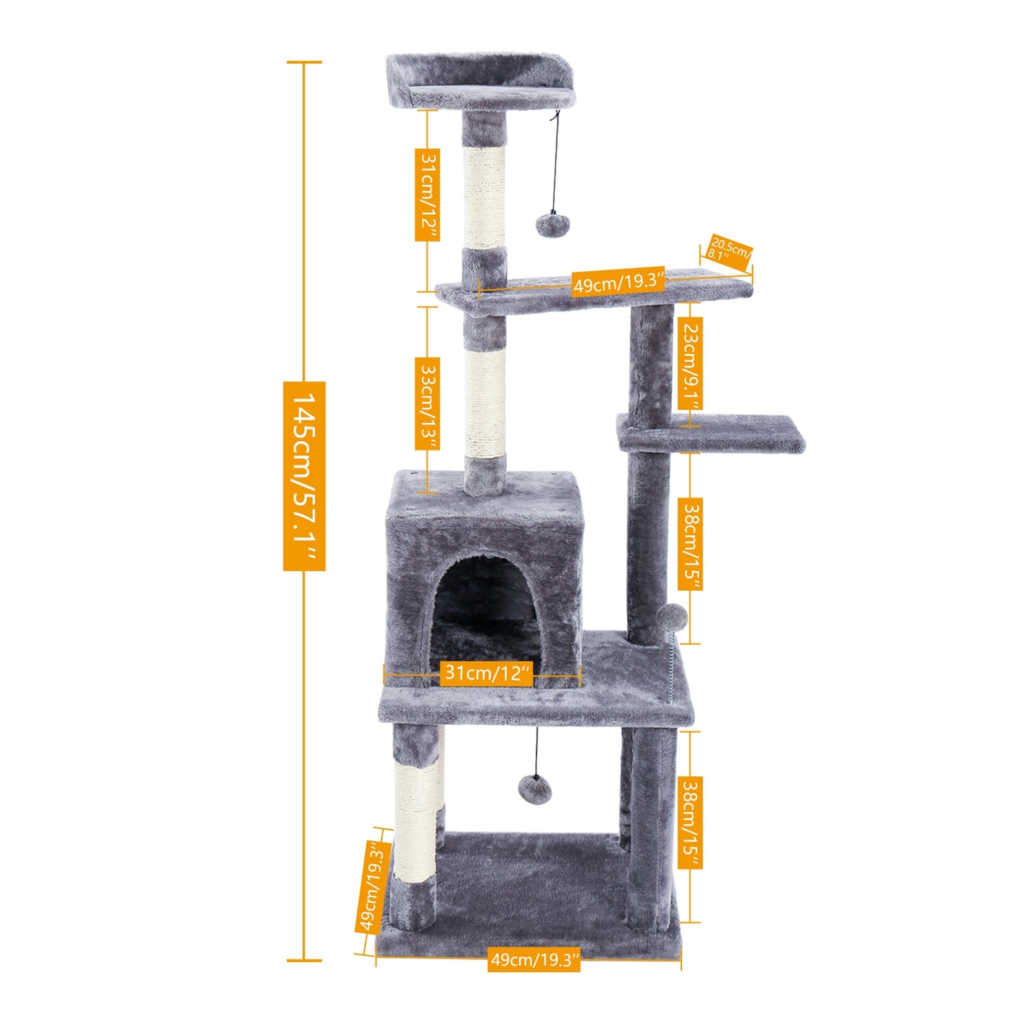 Cat Tree House Condo Indoor Multi-Level Tower