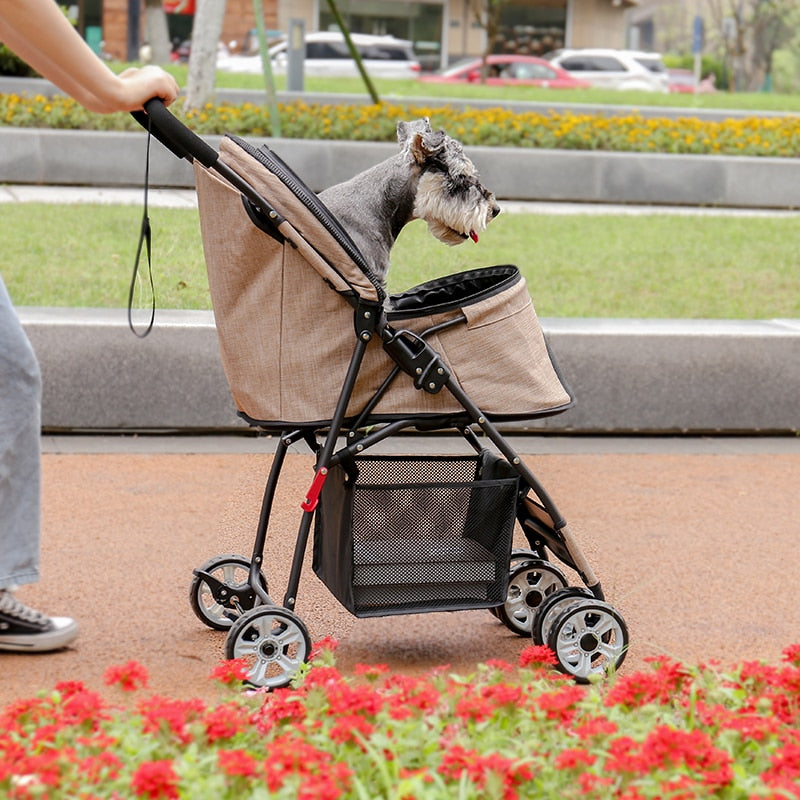 Stable Pet Dog Kitten Buggy Carrier Stroller