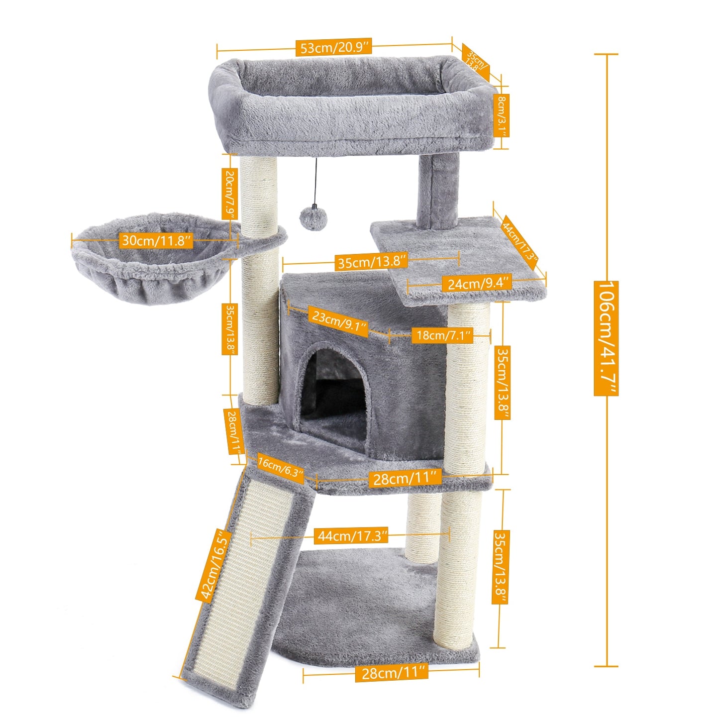 Cat Tree House Condo Indoor Multi-Level Tower