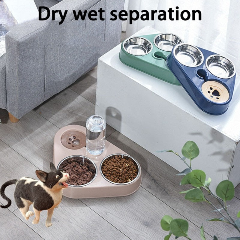 3 in 1 Pet Dog  or Cat Feeder Bowl