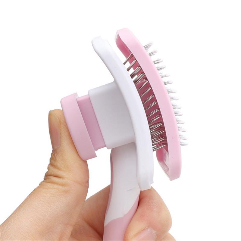 Pet Grooming Brush With Long Hair Button