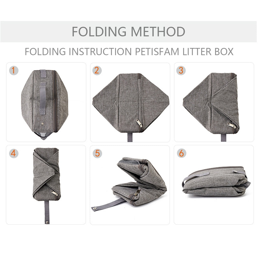 Rectangular Foldable Outdoor Cat Litter Box