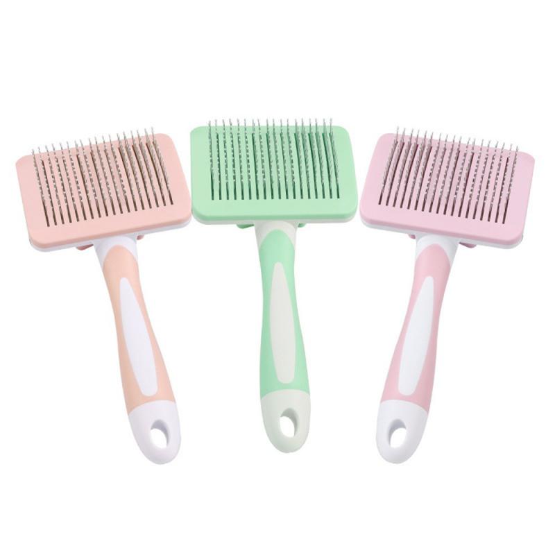 Pet Grooming Brush With Long Hair Button