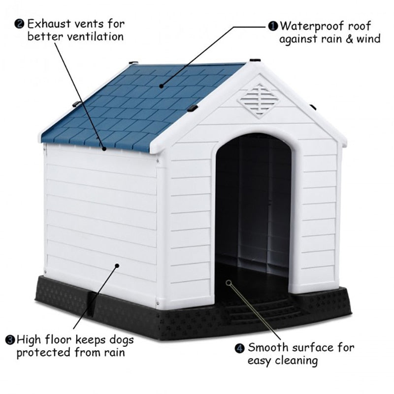 Plastic Waterproof Ventilate Puppy Dog House