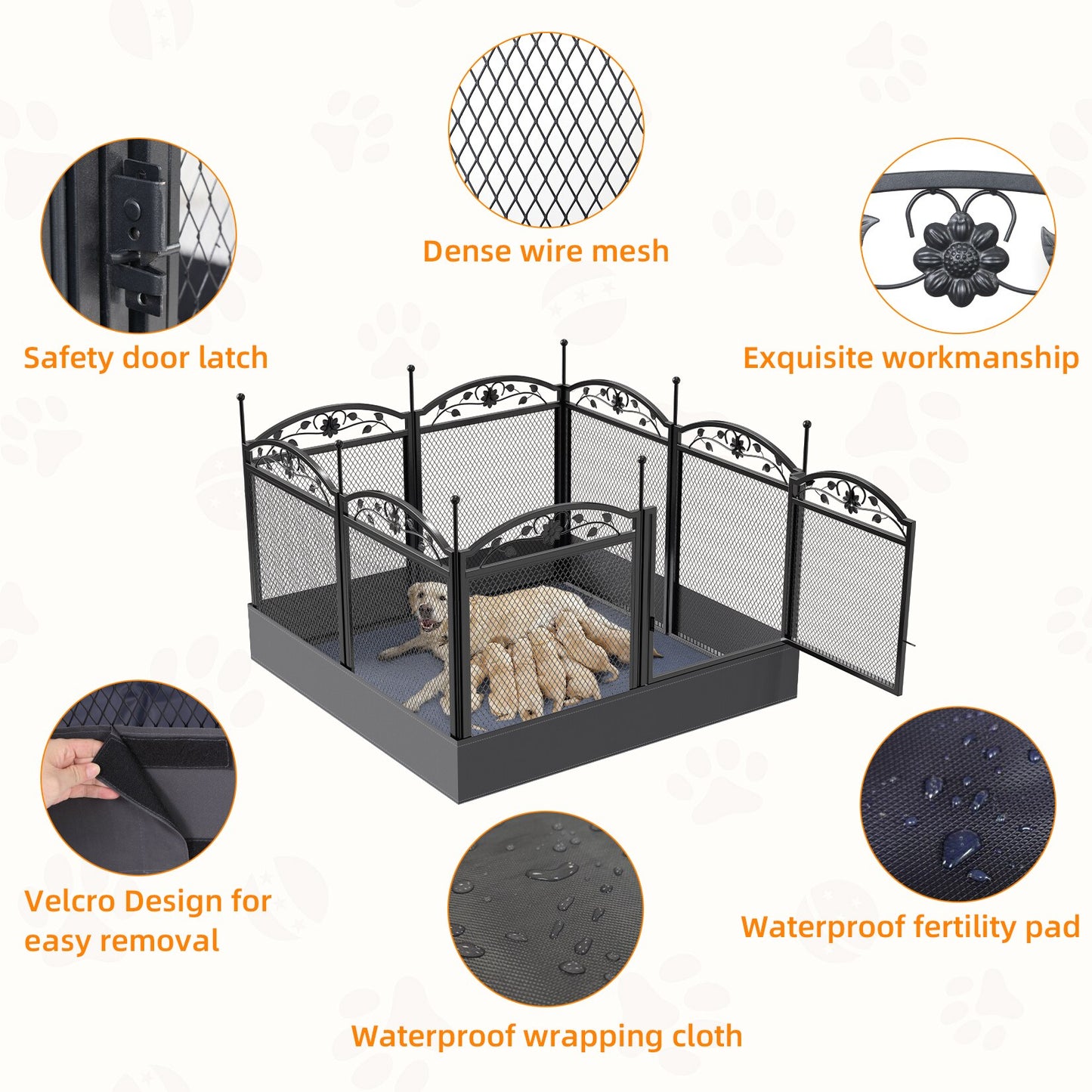 8 Panels Heavy Duty Dog Play Pen