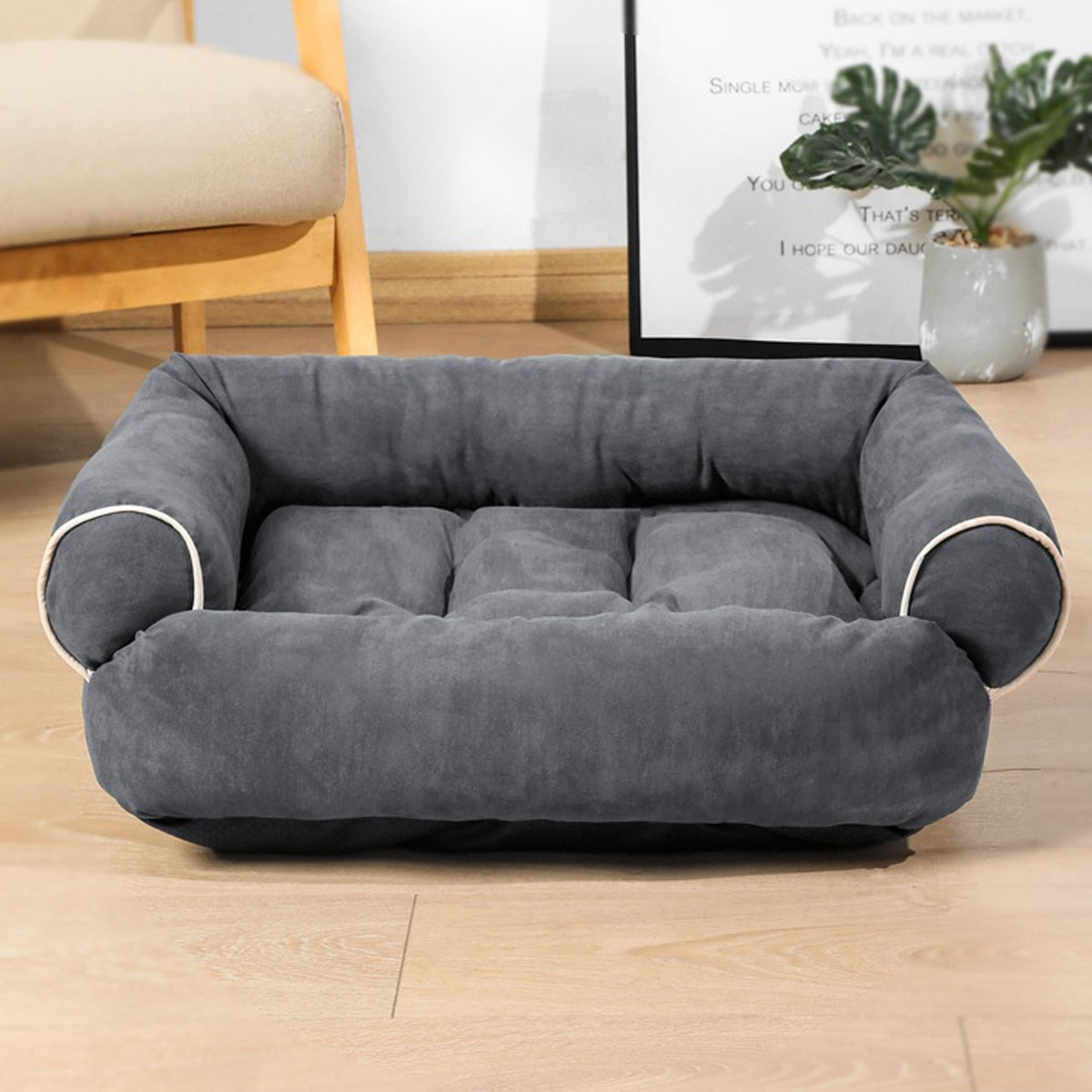 Soft Deep Sleep Bed Rectangle Sofa-Style