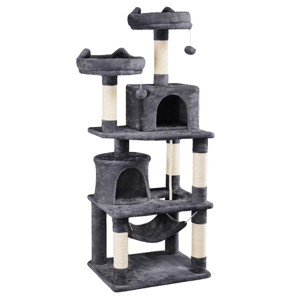 Double Condos Cat Tree Scratching Post Tower