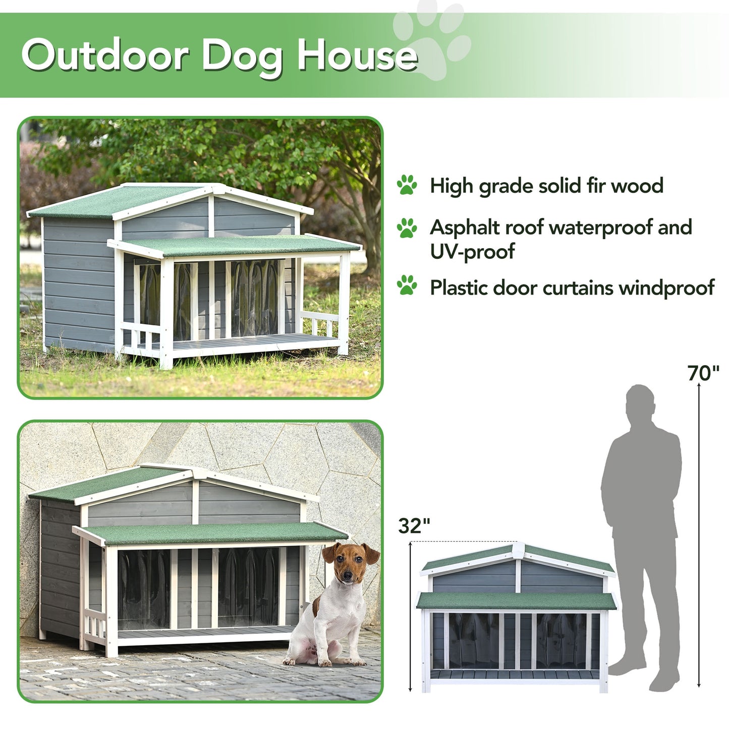 Large Wooden Dog House Outdoor