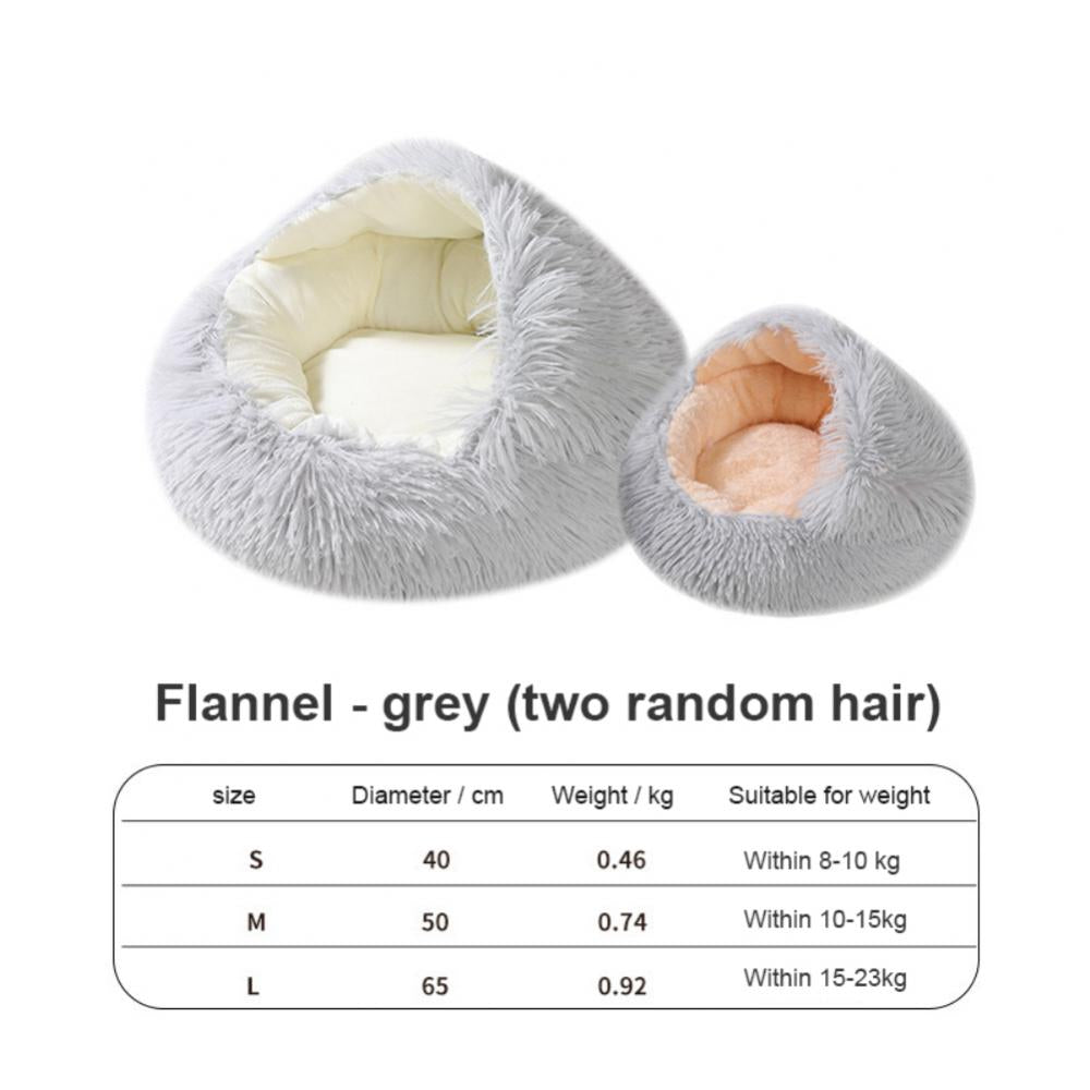 Round Plush Cat House Soft Bed