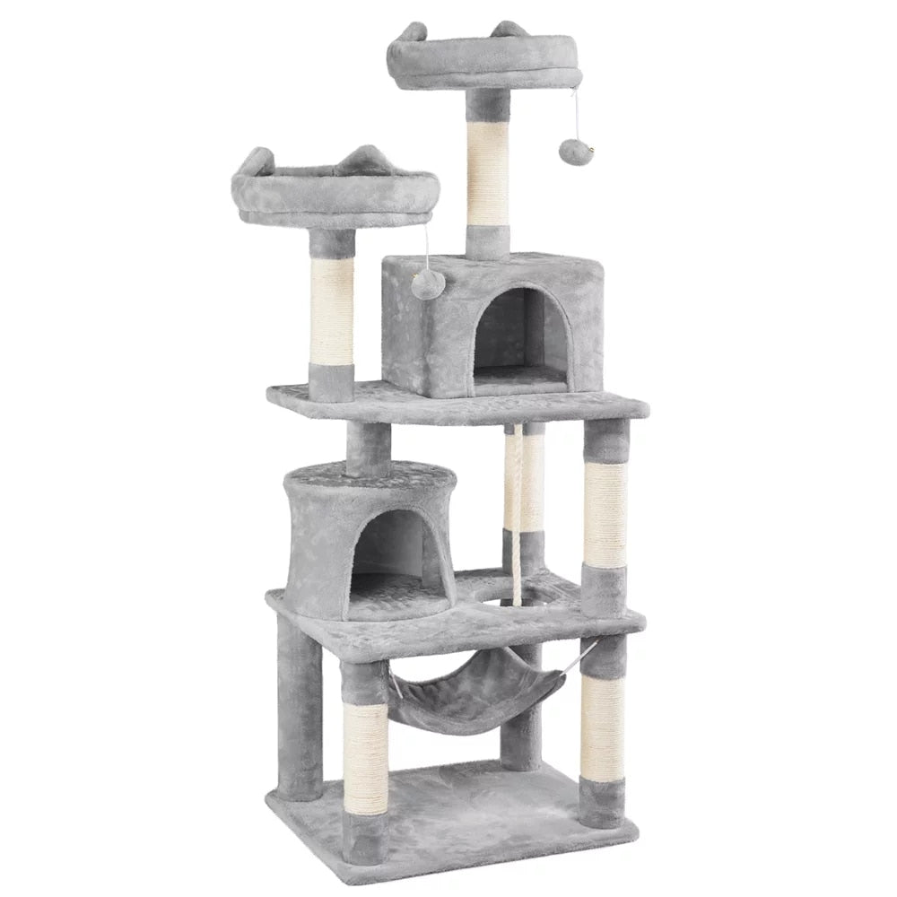 Double Condos Cat Tree Scratching Post Tower