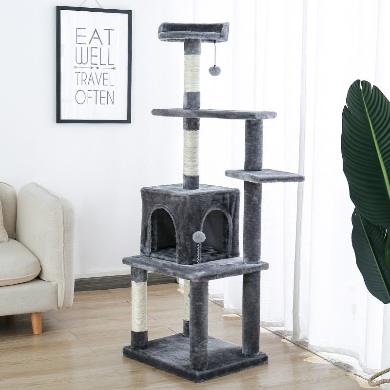 Cat Tree House Condo Indoor Multi-Level Tower