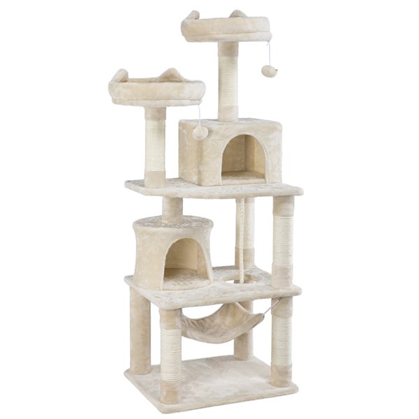 Double Condos Cat Tree Scratching Post Tower