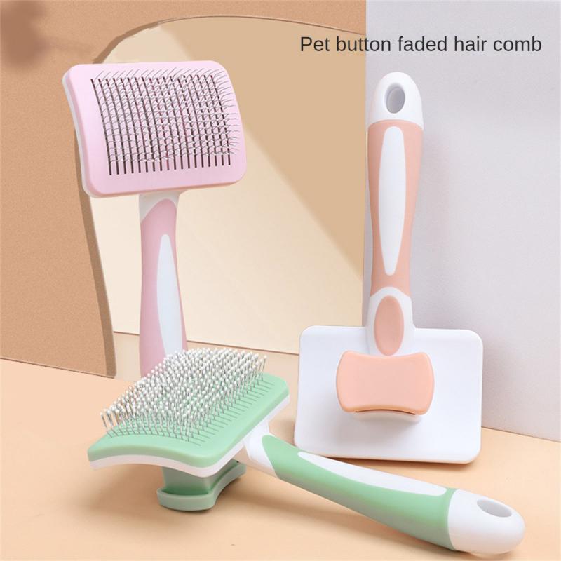 Pet Grooming Brush With Long Hair Button