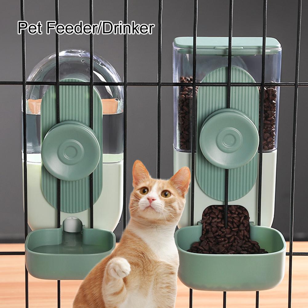 Cat Dog Food Dispenser Hanging Water Container