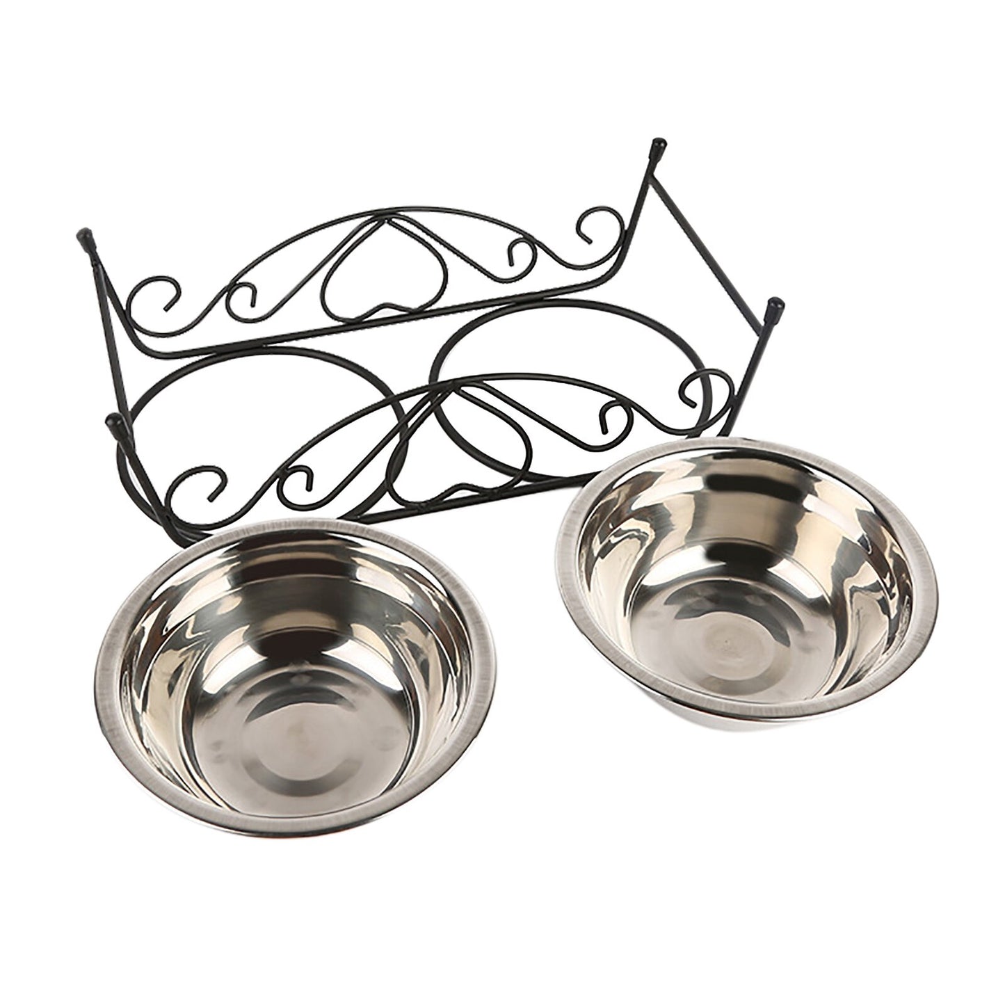 Cat Double Feeding Bowl With Raised Stand