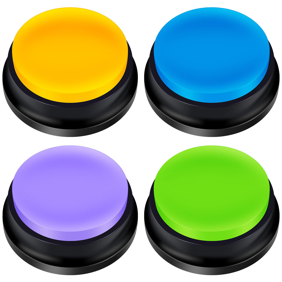 8Pcs Voice Recording Button For Communication Training