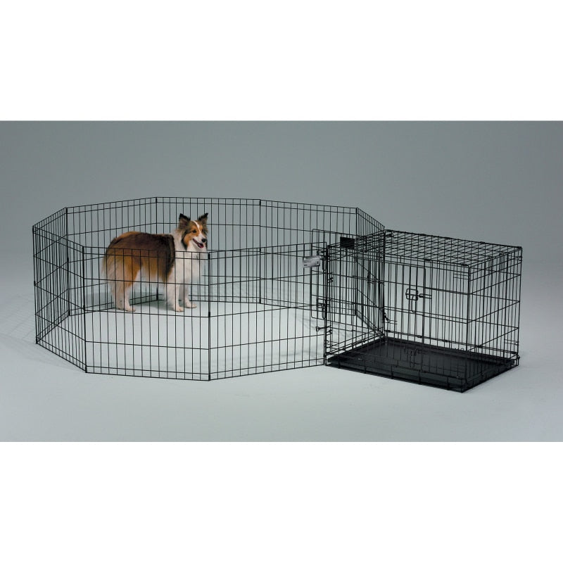 Pets Double Door Folding Metal Dog Crate