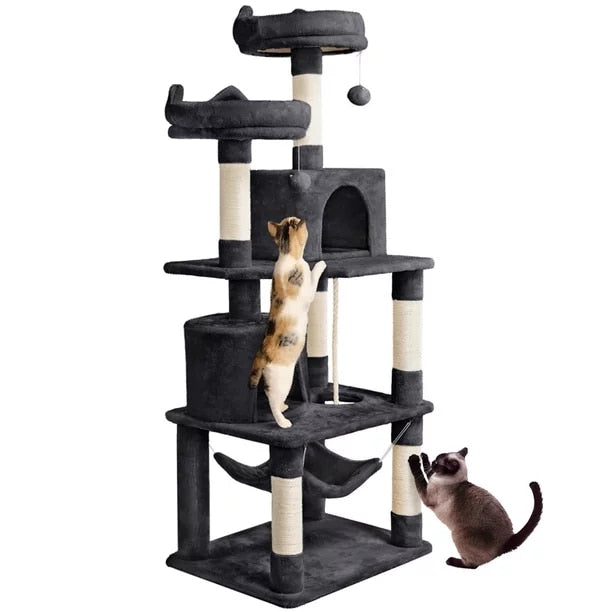 Double Condos Cat Tree Scratching Post Tower