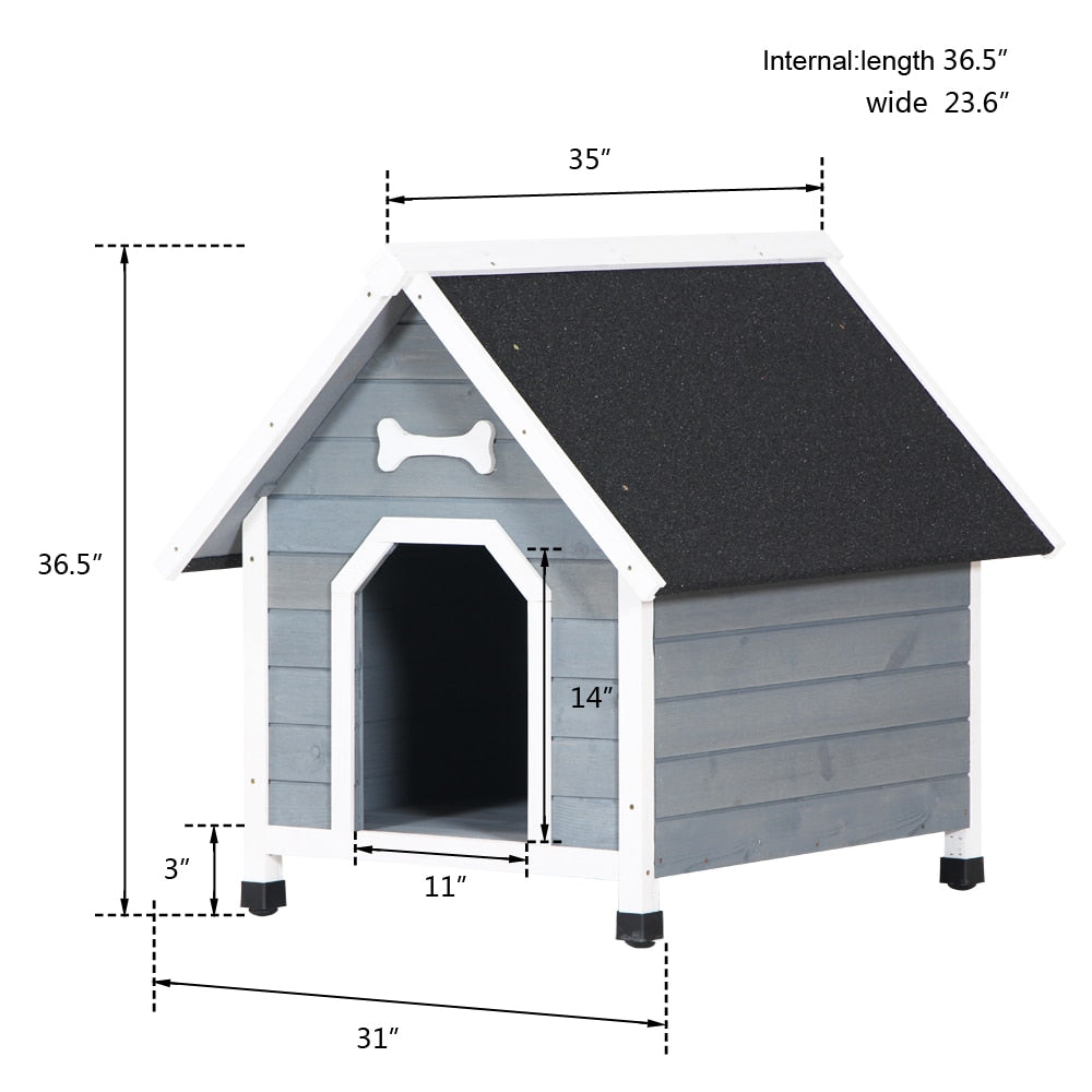 Dog House Outdoor Bed Wood Shelter