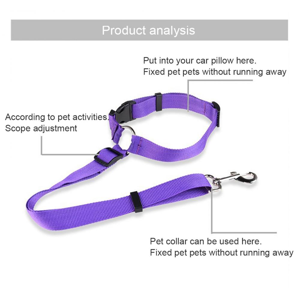 Pet Car Safety Adjustable Nylon Seat Belt