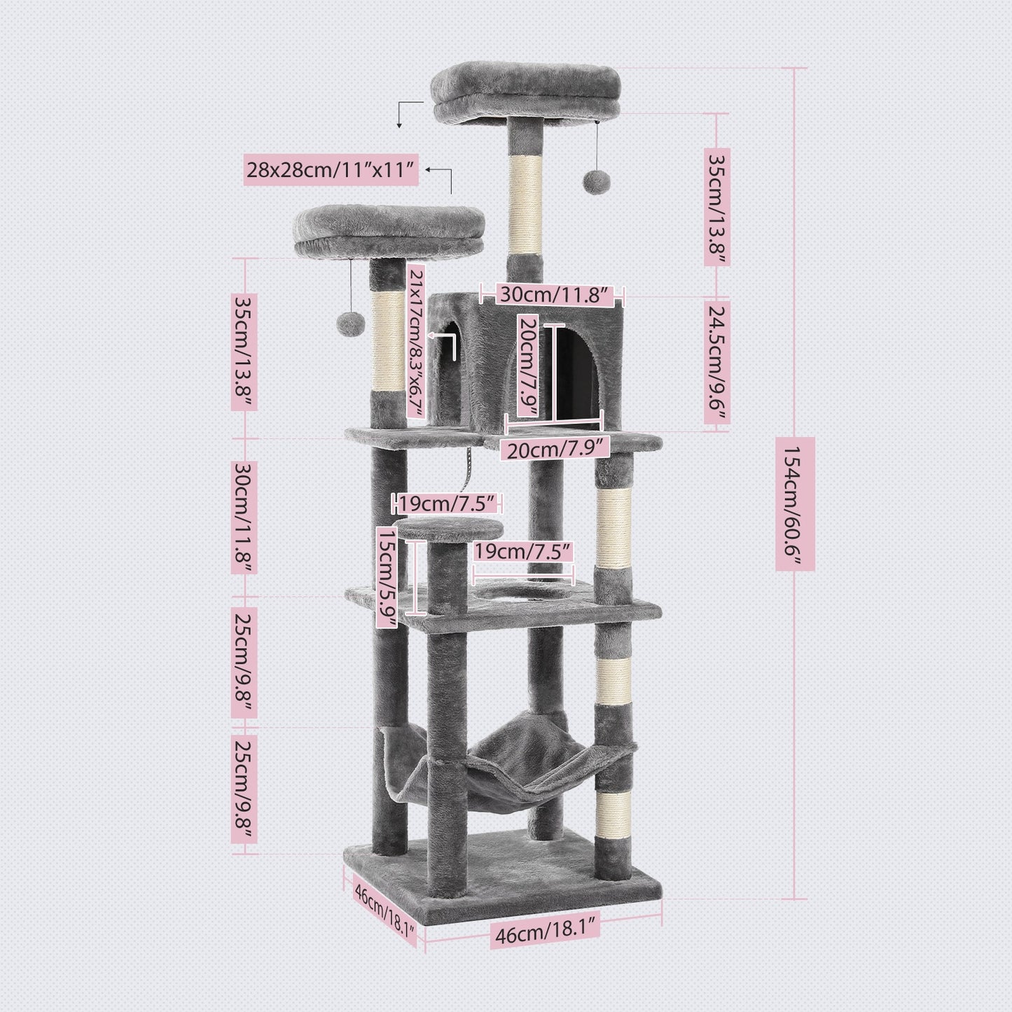 Luxury Pet Cat Tree House Condo Furniture