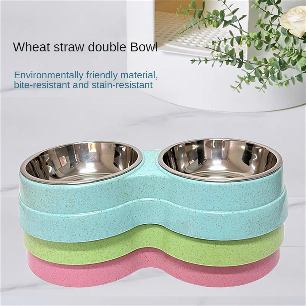 Double  Pet Food Feeding Bowl For Cat