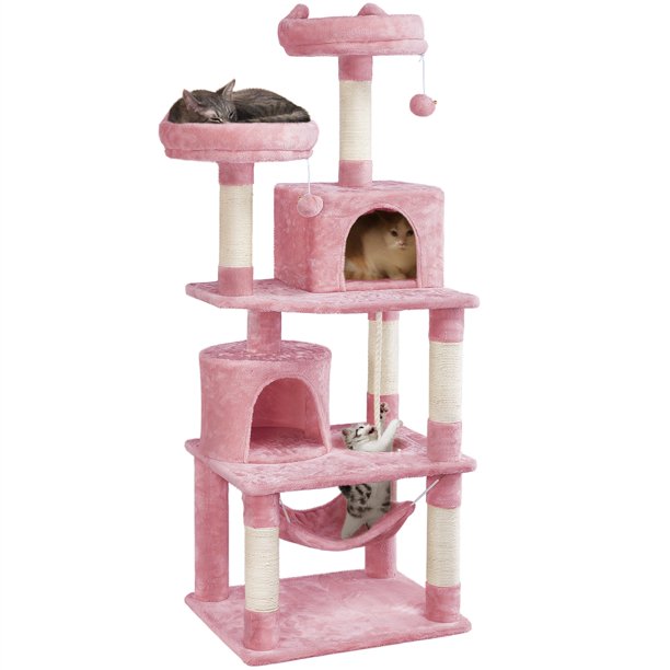 Double Condos Cat Tree Scratching Post Tower