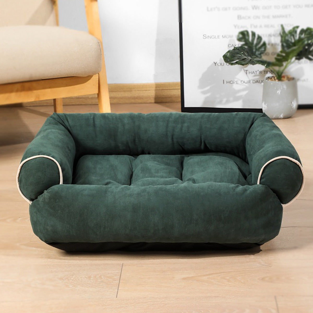 Soft Deep Sleep Bed Rectangle Sofa-Style