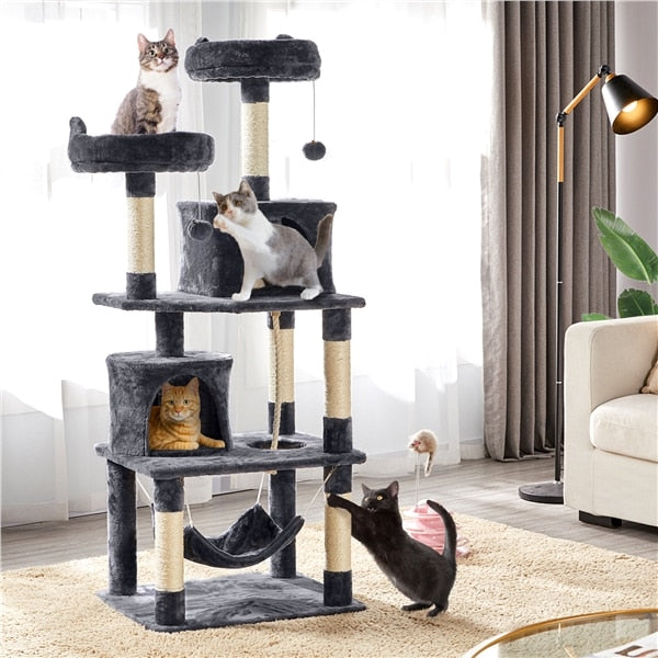 Double Condos Cat Tree Scratching Post Tower