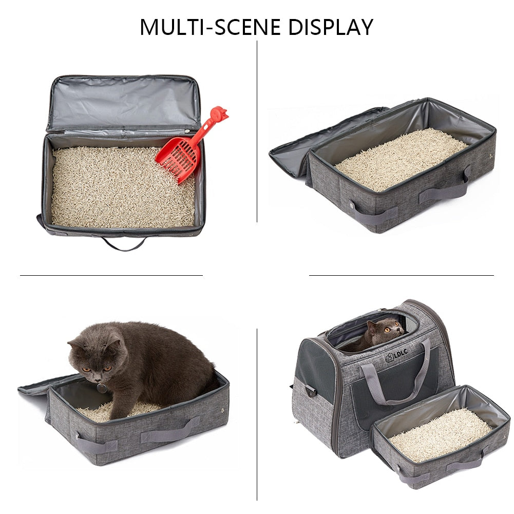 Rectangular Foldable Outdoor Cat Litter Box