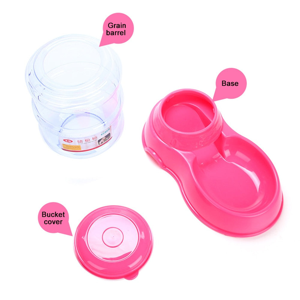 Pet Dog Cat Automatic Feeder Drinking Bowl