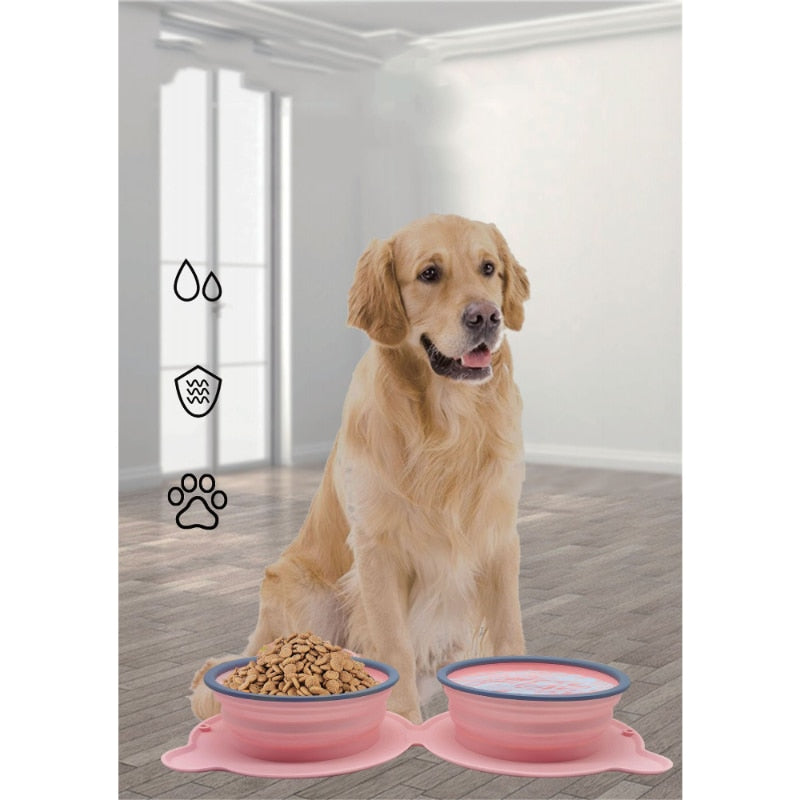 Foldable Silicone Pet Bowls Non-toxic Portable