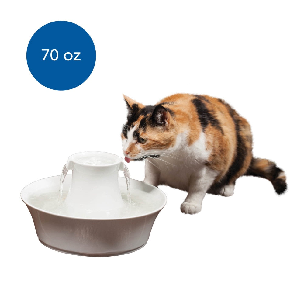 Drinkwell Ceramic Avalon Pet Fountain,- White