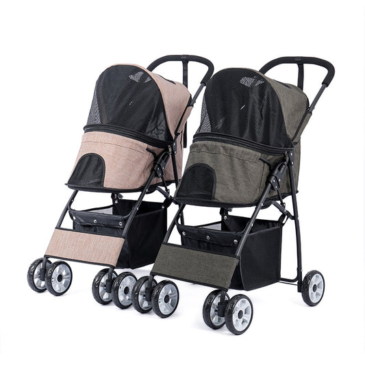 Stable Pet Dog Kitten Buggy Carrier Stroller