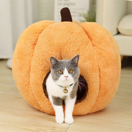 Pumpkin Winter Cat Dog Bed Warm House