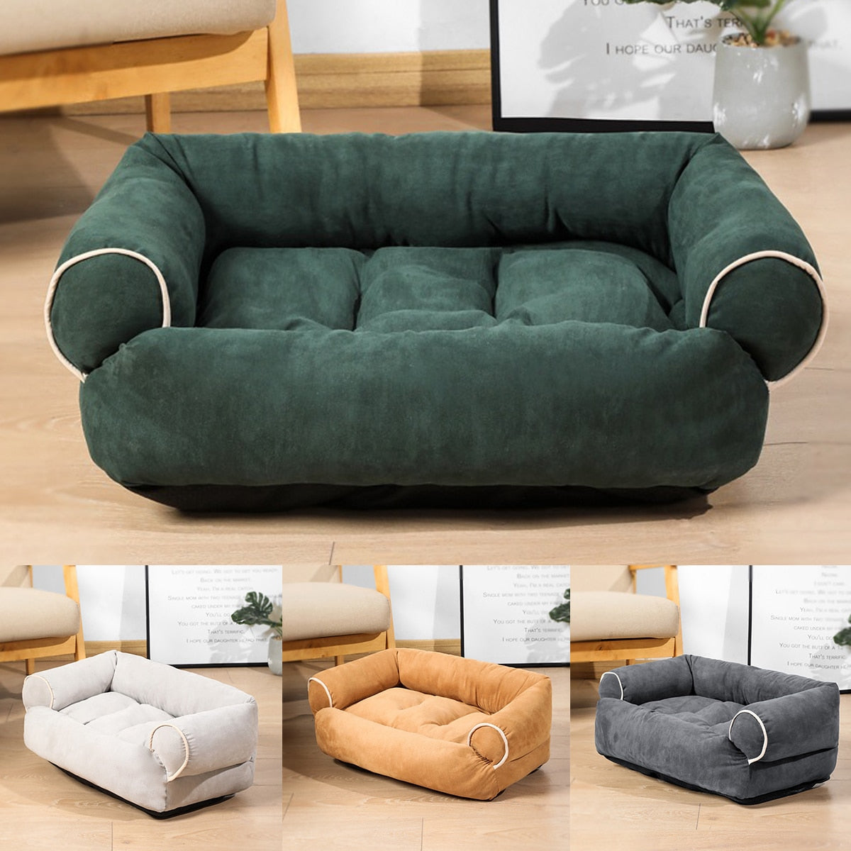 Soft Deep Sleep Bed Rectangle Sofa-Style