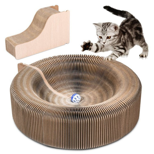 Accordion Cat Litter Magic Round Scratching Board