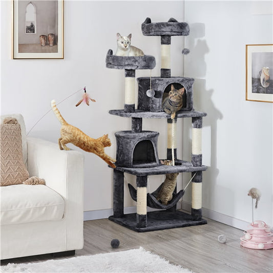 Double Condos Cat Tree Scratching Post Tower